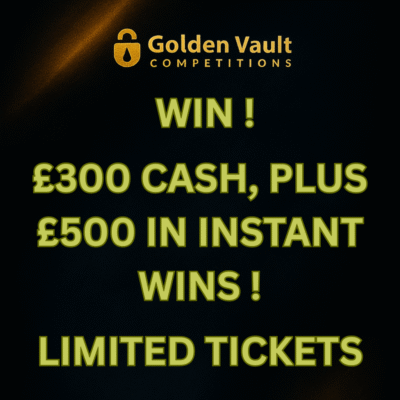 !WIN £300 MAIN CASH PRIZE AND £500 IN INSTANT WINS!